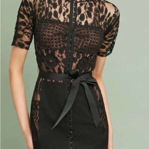 Beguile Byron Lars Black Lace Midi Dress sz 8